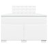 Cama box spring con colchón cuero sintético blanco 120x190