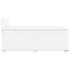 Cama box spring con colchón cuero sintético blanco 120x190