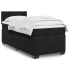 Cama box spring con colchón terciopelo negro 100x200