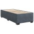 Cama box spring con colchón terciopelo gris oscuro 90x200