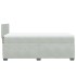 Cama box spring con colchón terciopelo gris claro 90x190