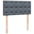 Cama box spring con colchón terciopelo gris oscuro 90x190
