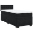 Cama box spring con colchón terciopelo negro 100x200
