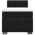 Cama box spring con colchón terciopelo negro 80x200