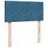 Cama box spring con colchón terciopelo azul oscuro 90x200