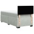 Cama box spring con colchón terciopelo gris claro 100x200