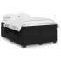 Cama box spring con colchón terciopelo negro 140x200