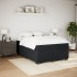 Cama box spring con colchón terciopelo negro 140x200