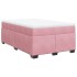 Cama box spring con colchón terciopelo rosa 120x200