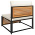 Set sofás de jardín con cojines 4 pzas madera maciza de