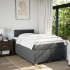 Cama box spring con colchón tela gris oscuro 120x200