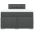 Cama box spring con colchón tela gris oscuro 120x200