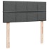Cama box spring con colchón tela gris oscuro 120x200