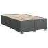 Cama box spring con colchón tela gris oscuro 120x200