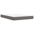 Cama box spring con colchón cuero sintético gris 140x200