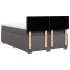Cama box spring con colchón cuero sintético gris 140x200