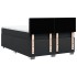 Cama box spring con colchón cuero sintético negro