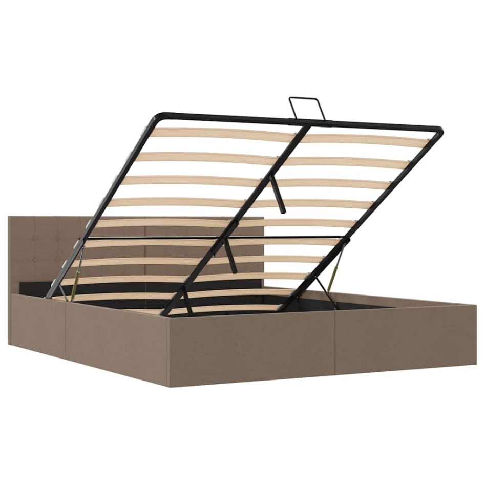 Cama canapé hidráulica almacenaje sin colchón taupe 160x200