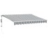 Toldo retráctil automático luz LED antracita blanco 300x250