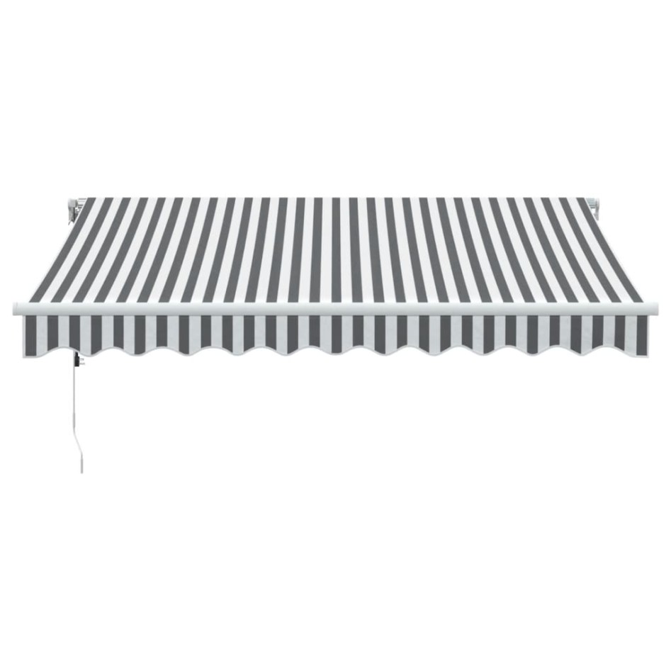 Toldo retráctil automático luz LED antracita blanco 300x250