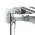 Toldo retráctil automático luz LED antracita blanco 300x250