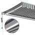 Toldo retráctil automático luz LED antracita blanco 300x250