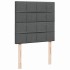 Cama box spring con colchón tela gris oscuro 80x200