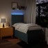 Cama box spring con colchón tela azul 90x200
