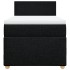 Cama box spring con colchón tela negro 90x200