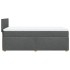 Cama box spring con colchón tela gris oscuro 90x200