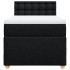 Cama box spring con colchón tela negro 90x200