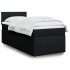 Cama box spring con colchón tela negro 100x200