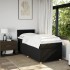Cama box spring con colchón tela negro 100x200