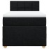 Cama box spring con colchón tela negro 100x200