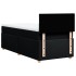 Cama box spring con colchón tela negro 100x200
