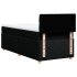 Cama box spring con colchón tela negro 100x200