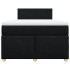 Cama box spring con colchón tela negro 120x190