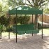 Banco columpio de jardín con toldo acero
