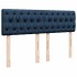 Cama box spring con colchón tela azul 140x190