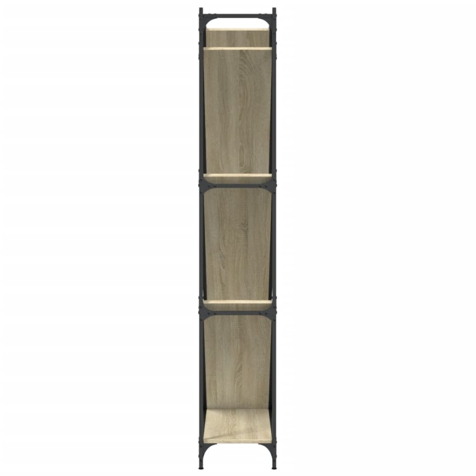 Estantería madera ingeniería y metal roble Sonoma 79x30x180