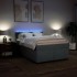 Cama box spring con colchón tela gris oscuro 140x200