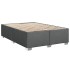 Cama box spring con colchón tela gris oscuro 140x200