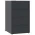 Cobertizo para 2 cubos de basura acero antracita 138x79x117