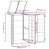 Cobertizo para 2 cubos de basura acero antracita 138x79x117