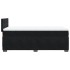 Cama box spring con colchón cuero sintético negro 90x190