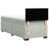 Cama box spring con colchón terciopelo gris claro 90x190