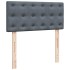 Cama box spring con colchón terciopelo gris oscuro 90x190