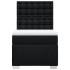 Cama box spring con colchón tela negro 90x190