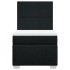 Cama box spring con colchón tela negro 90x190