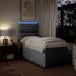 Cama box spring con colchón tela gris claro 90x200